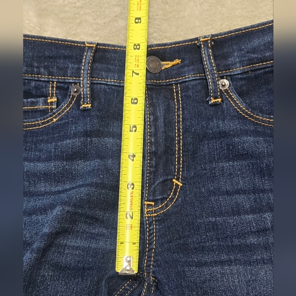 Abercrombie & Fitch Dark Blue Super Skinny Jeans Womens Sz 2L (26x32) Bohemian - Picture 10 of 11